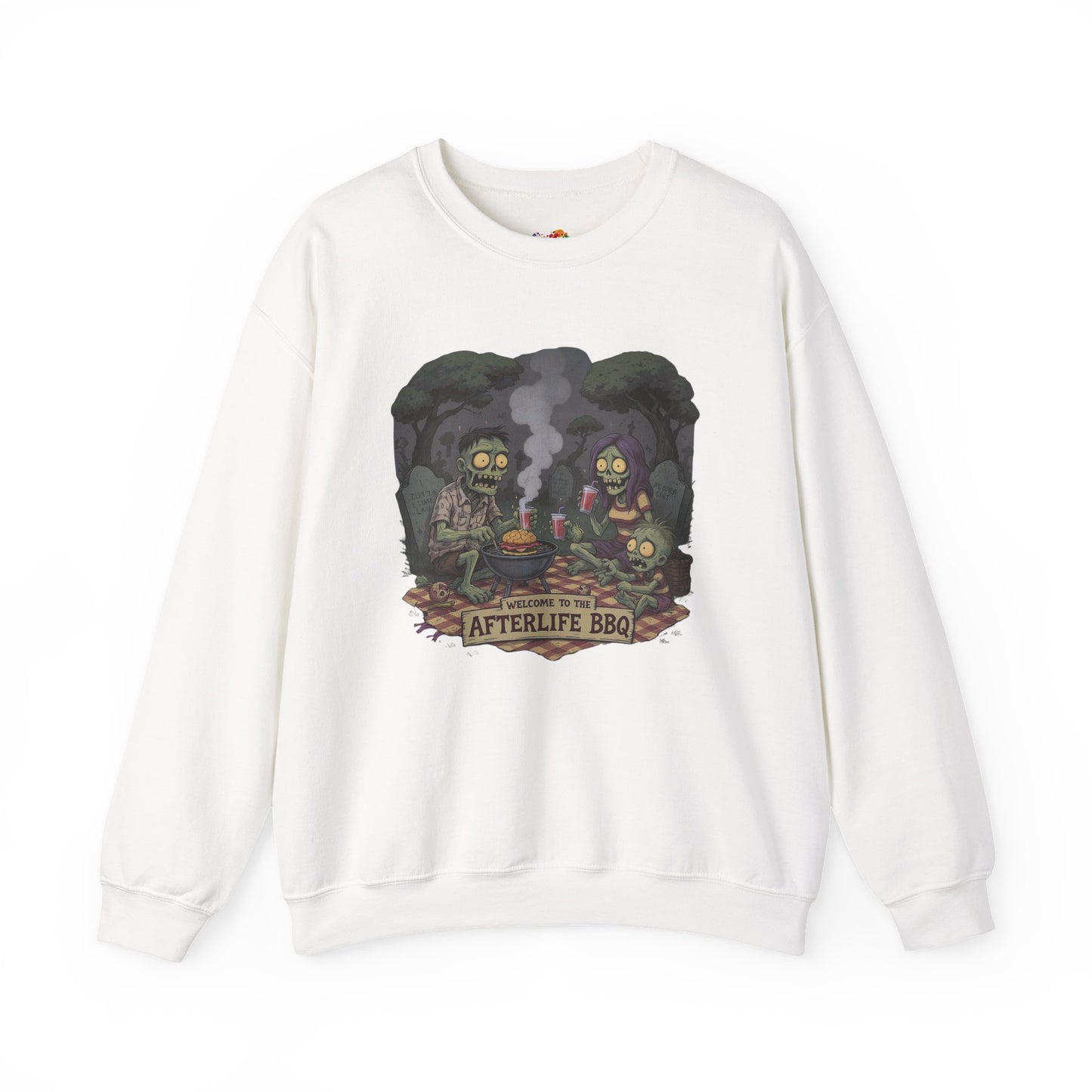 Afterlife BBQ Sweatshirt – Zombie Graveyard Picnic Shirt