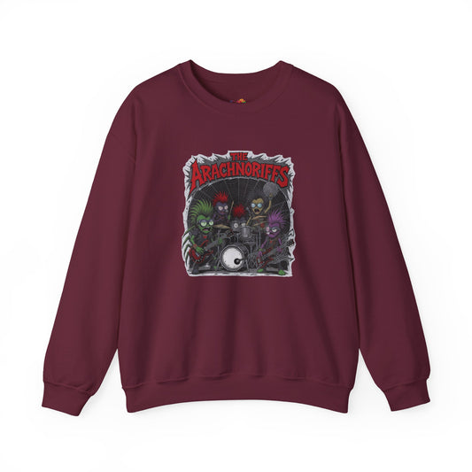 The Arachnoriffs Sweatshirt – Punk Rock Spider Band Graphic