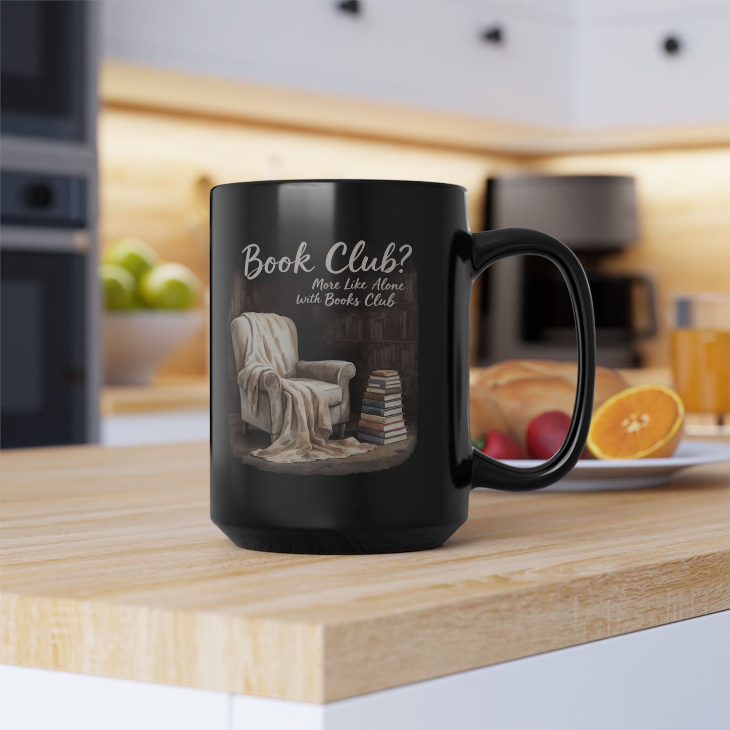 Alone With Books Club Mug