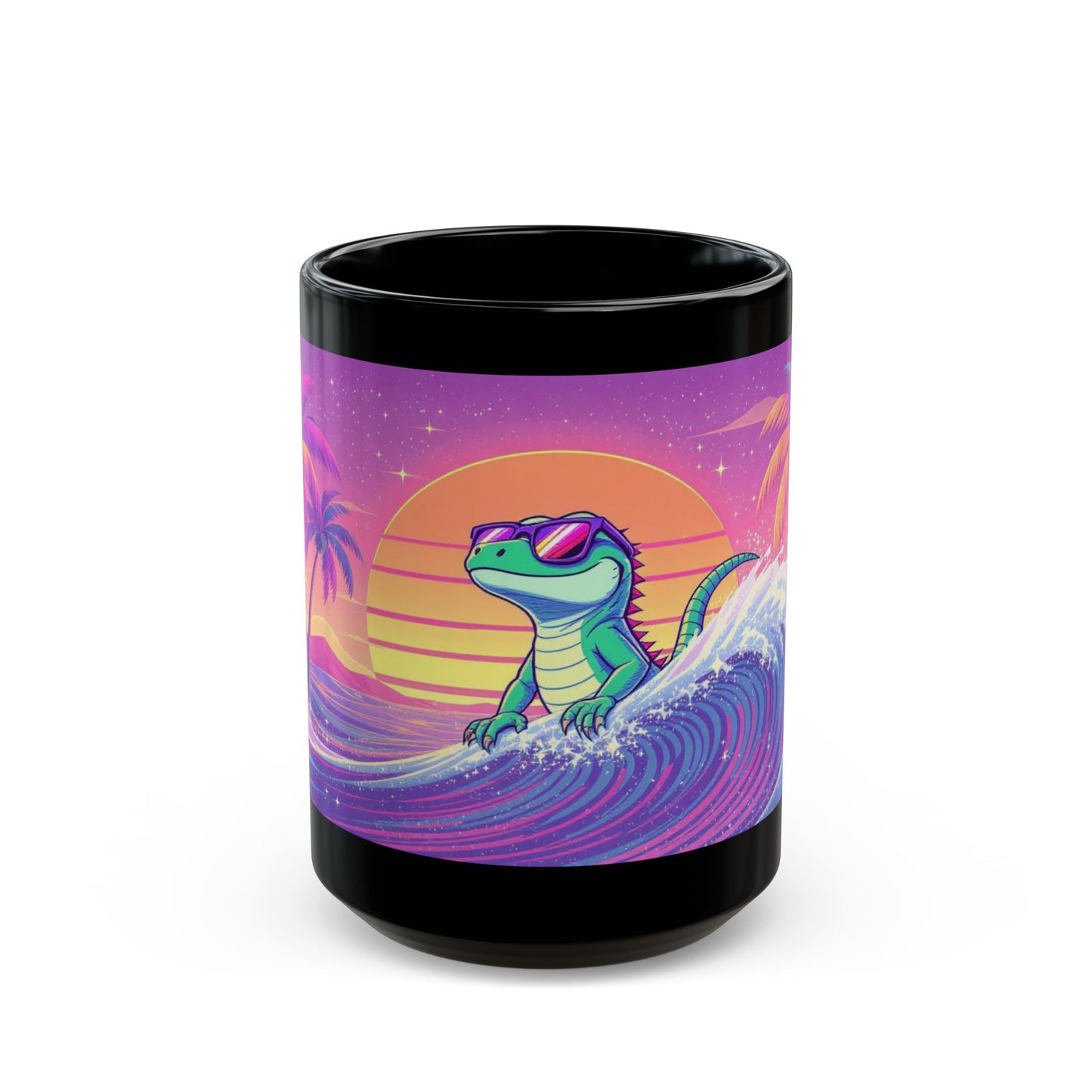 Retro Chill Lizard Lava Wave Mug