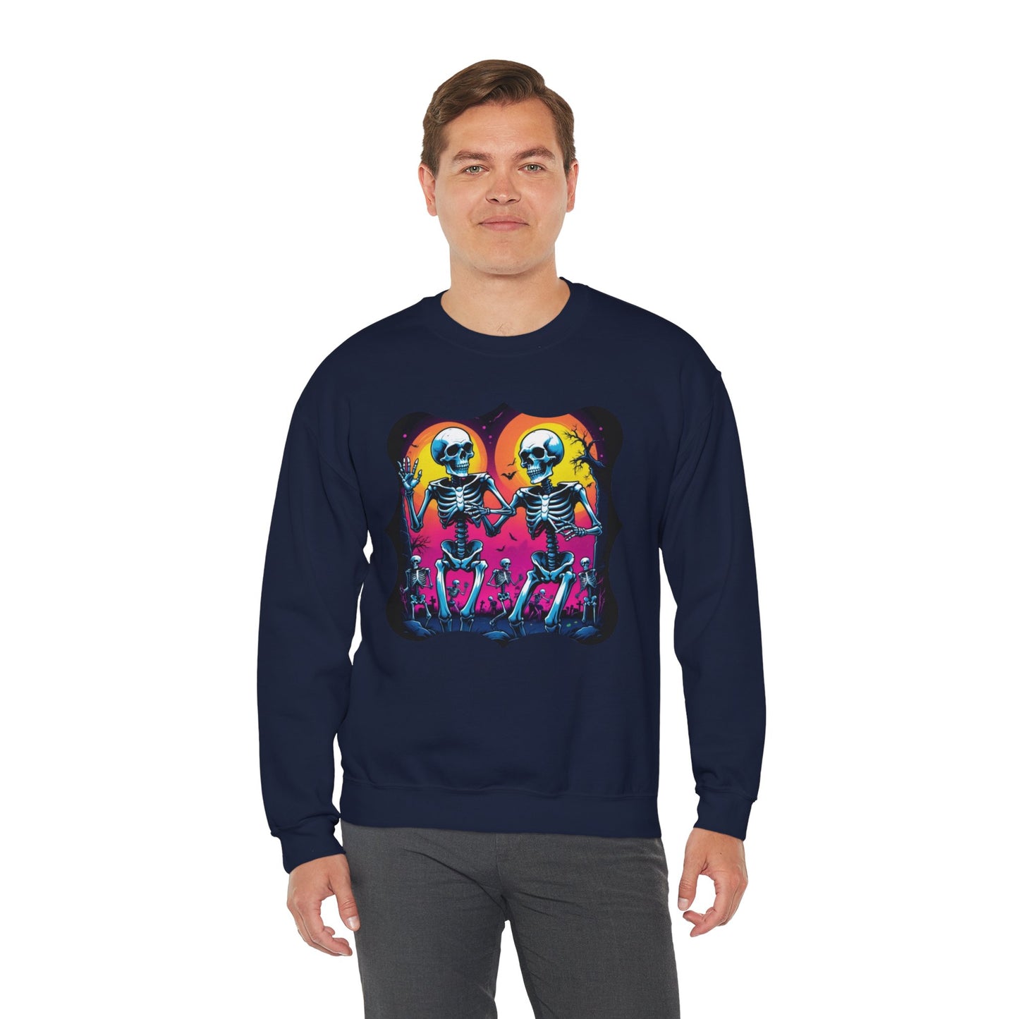 Boogie Bones Sweatshirt – Neon Disco Skeleton Pullover