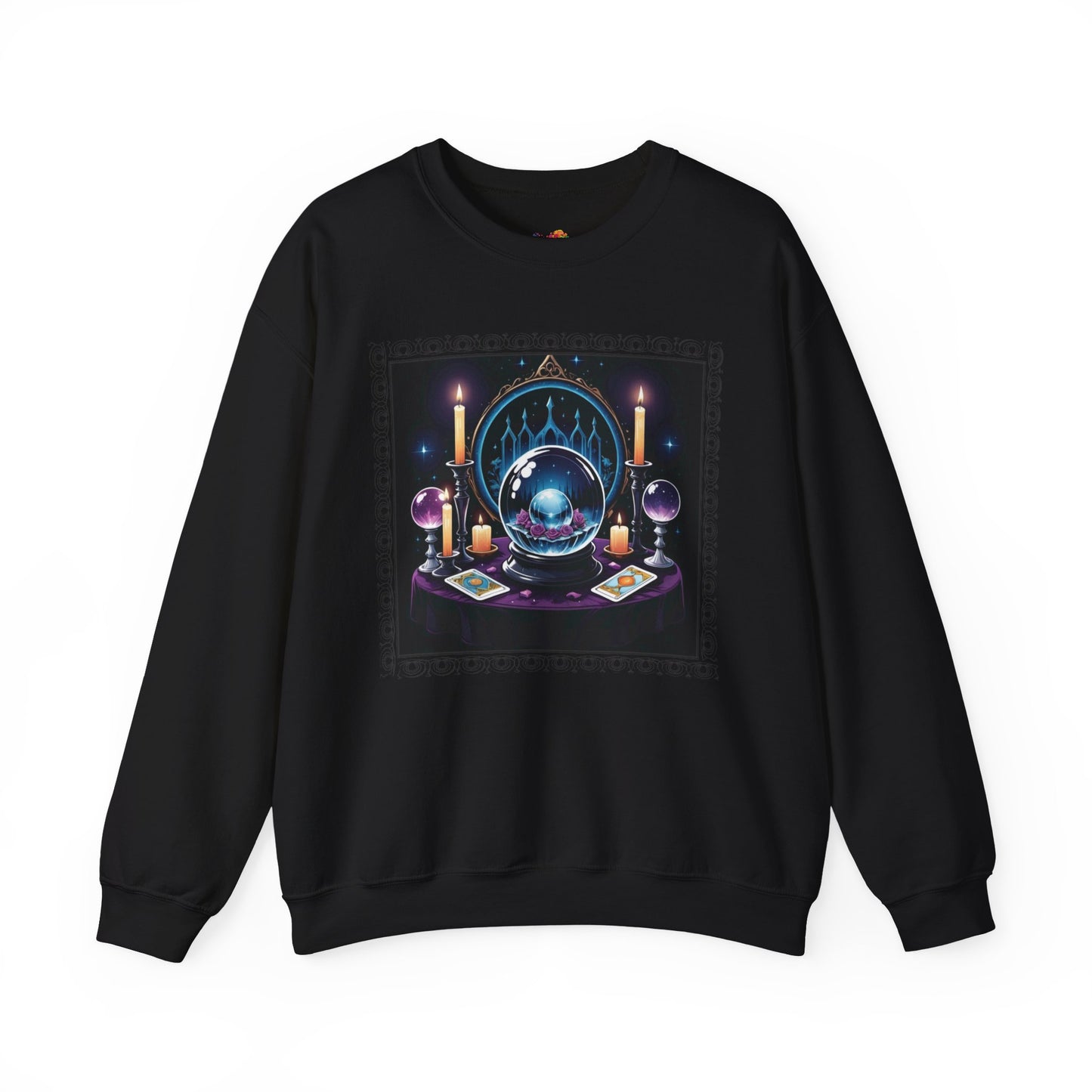 Visions & Velvet Sweatshirt – Gothic Mystical Crystal Ball Shirt