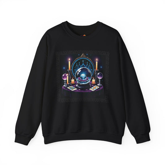 Visions & Velvet Sweatshirt – Gothic Mystical Crystal Ball Shirt