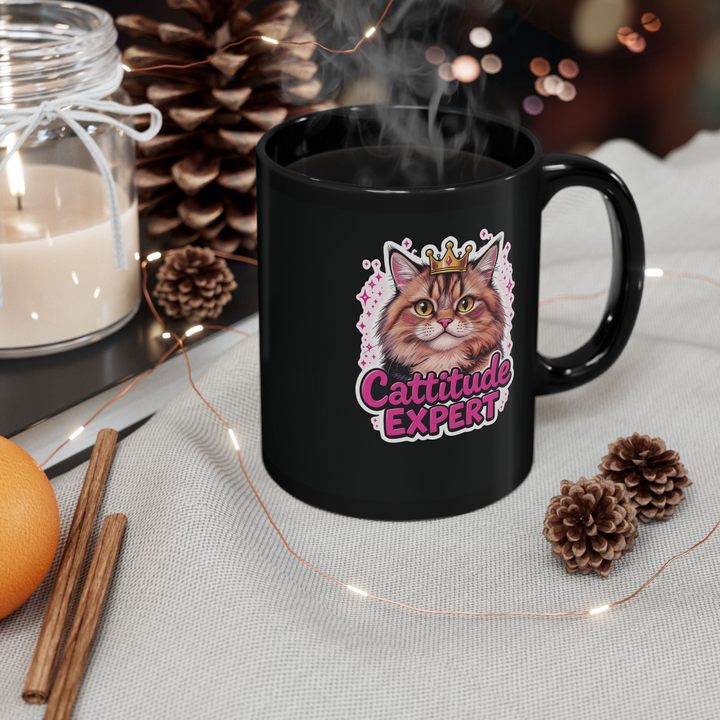 Cattitude Level: Expert — Regal Tabby Cat Mug