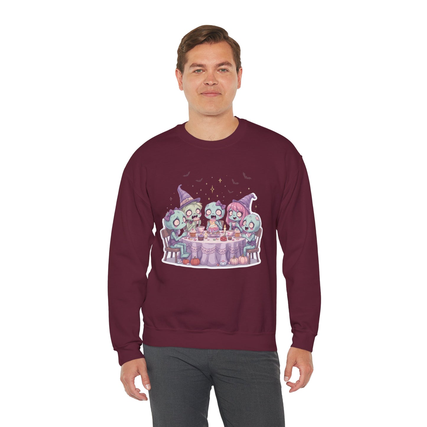 Undead but Sweet Sweatshirt – Pastel Zombie Halloween Cozy