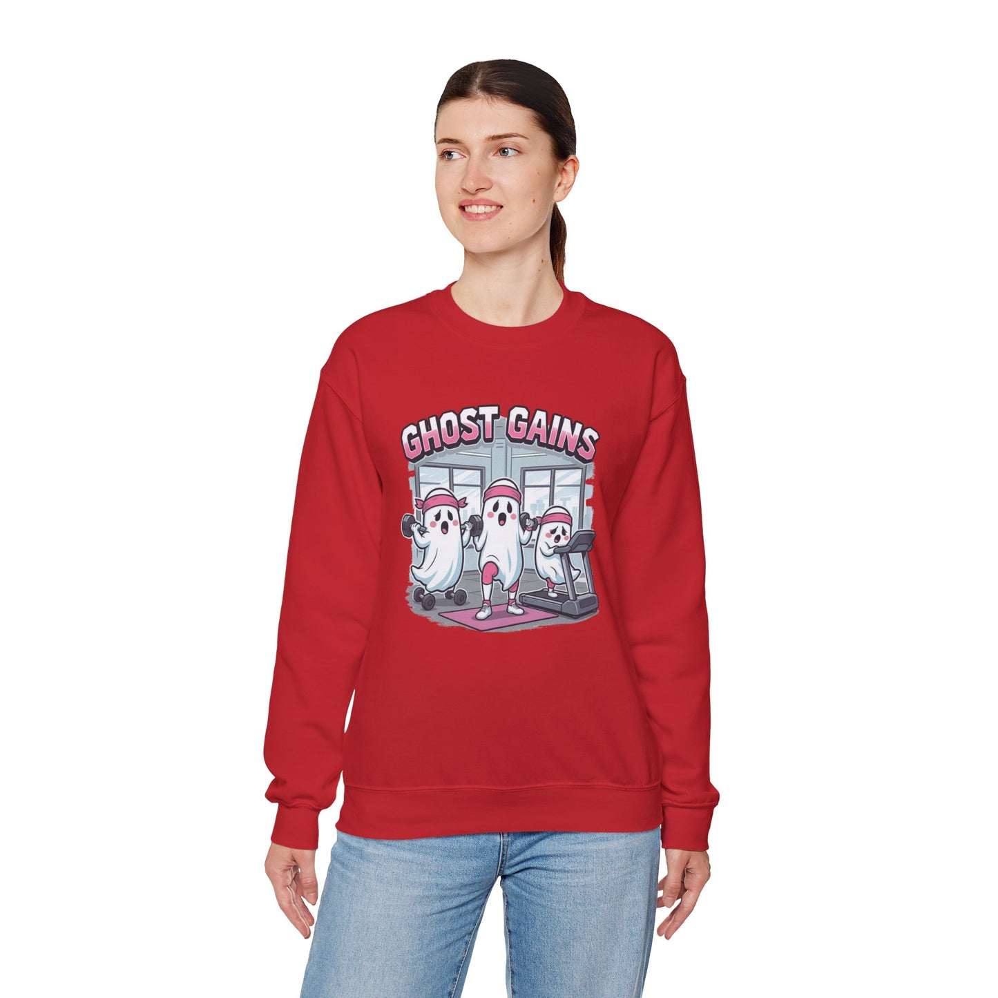 Ghost Gains Sweatshirt – Retro Fitness Ghosts Pullover