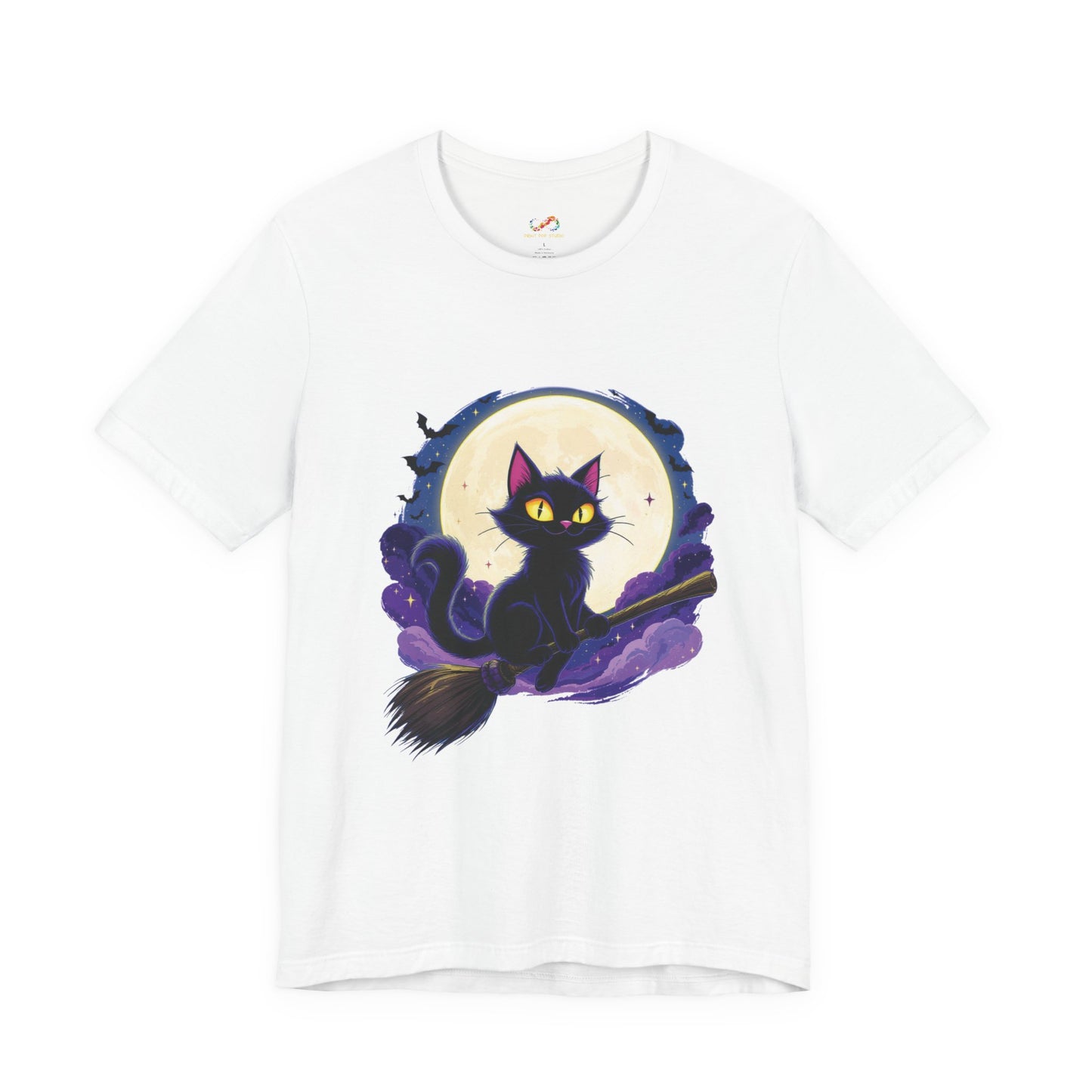 Midnight Mischief Cat Tee - Perfect for Cat Lovers, Halloween, Cozy Nights, Unique Gifts, Feline Fans